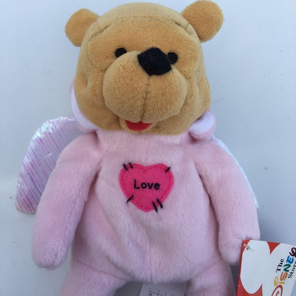 Valentine’s Day Winnie Pooh Angel Bean Bag Plush - Picture 2 of 5